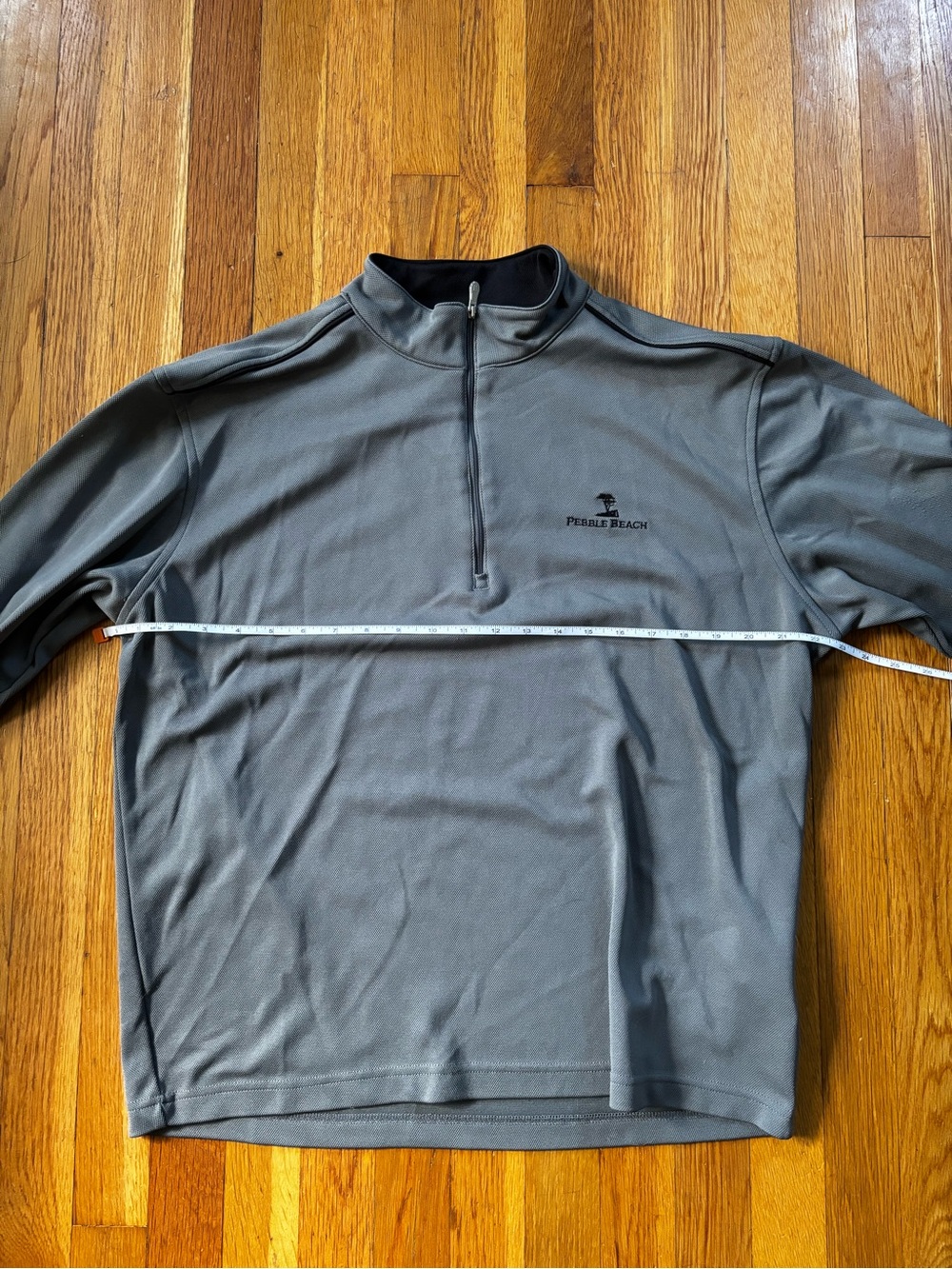 Pebble Beach Men's Gray Half-Zip Lightweight Jacket